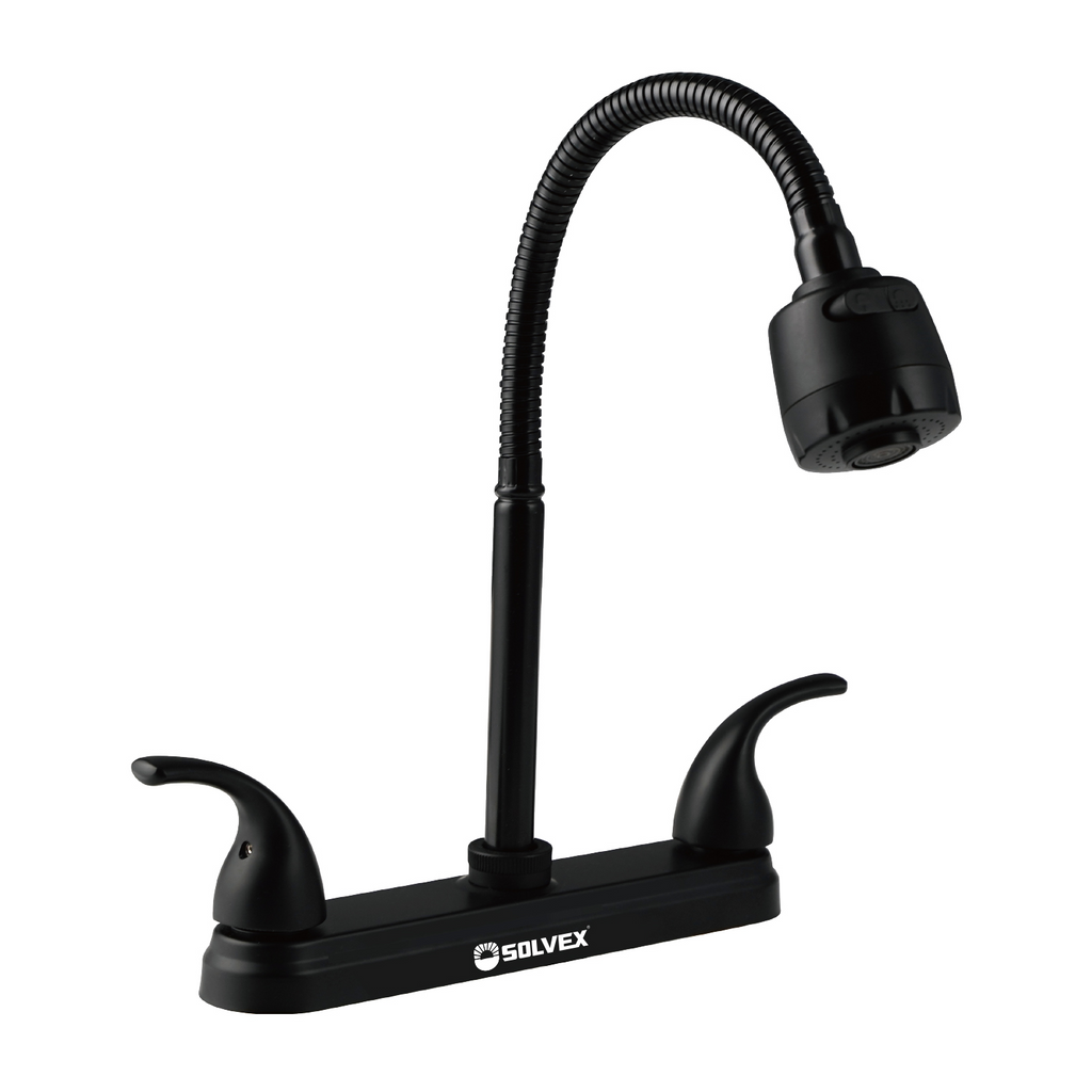 GRIFO FLEXIBLE PARA FREGADOR 8" NEGRO